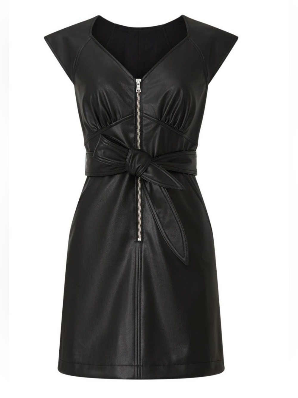 MARISSA WEBB Faux Leather Zip Dress